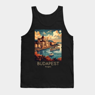 A Vintage Travel Illustration of Budapest - Hungary Tank Top